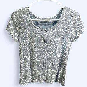Floral Gray Women's Top